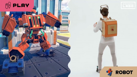 Screenshot of the Robot game from Nintendo Labo reveal trailer for best VR games guide