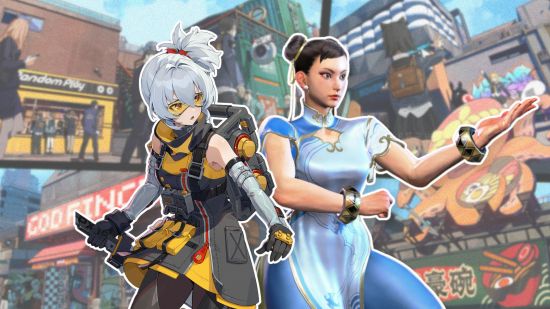 Zenless Zone Zero interview - a picture of ZZZ's Soldier 11 next to Chun Li from Street Fighter 6