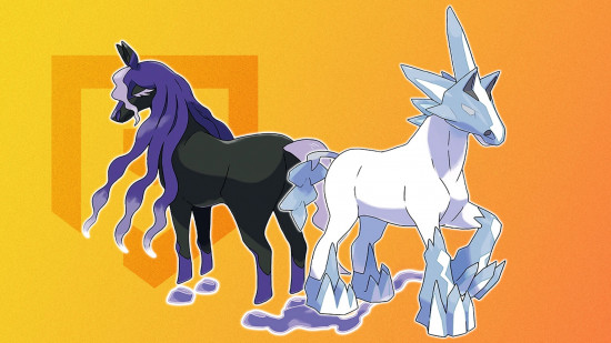 Horse pokemon: An image of glastrier and spectrier.