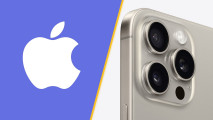 iPhone 16 camera upgrade: An image of the Apple logo and an iPhone rear facing camera.