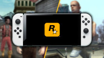 Rockstar Games Nintendo: An image of the Rockstar Games logo on a Nintendo Switch screen.