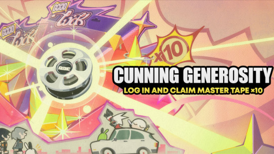 Zenless Zone Zero events - a screenshot of the promo art for Cunning Generosity, showing a floating master tape with cute, cartoon-style doodles around it