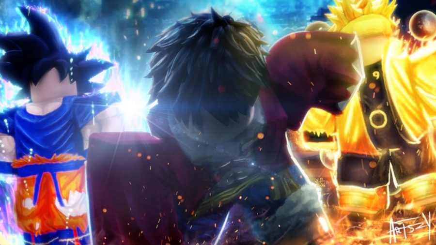 Une Image D'avatars Inspirés De L'anime Du Jeu Roblox Anime Fighting Simulator