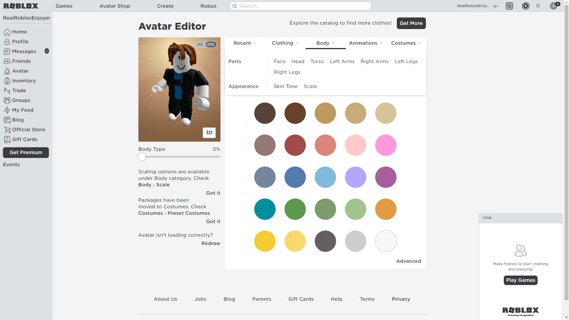 Avatar Editor - Roblox