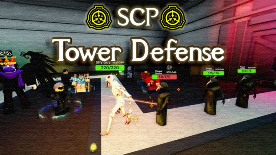 Image Scp Tower Defense, Montrant Plusieurs Personnages Au Combat