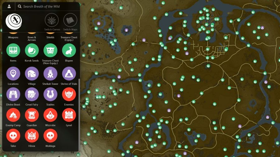 Zelda BotW map – find all those Koroks with ease