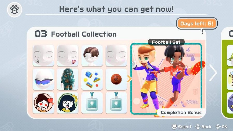 Cosmétiques Sportifs Nintendo Switch: Différentes Tenues Sont Visibles Pour Les Personnages Du Joueur Nintendo Switch Sports
