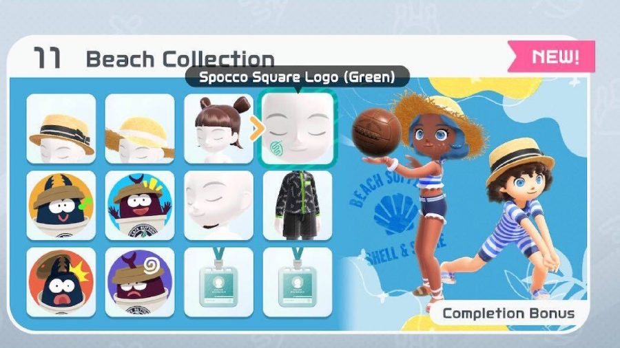 Cosmétiques Nintendo Switch Sports: Une Série De Tenues Est Visible Pour Les Avatars Des Joueurs, Appelée La Collection De Plage