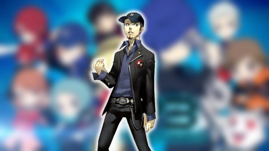 Persona 3 characters: Junpei Iori from Persona 3 Portable are visible
